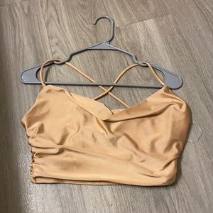 Gold cropped tank